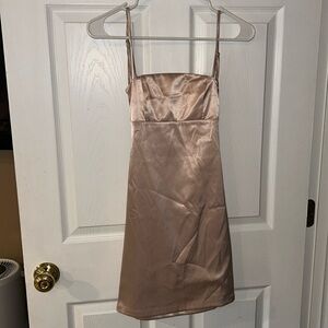 Light Pink Silk White Fox Dress